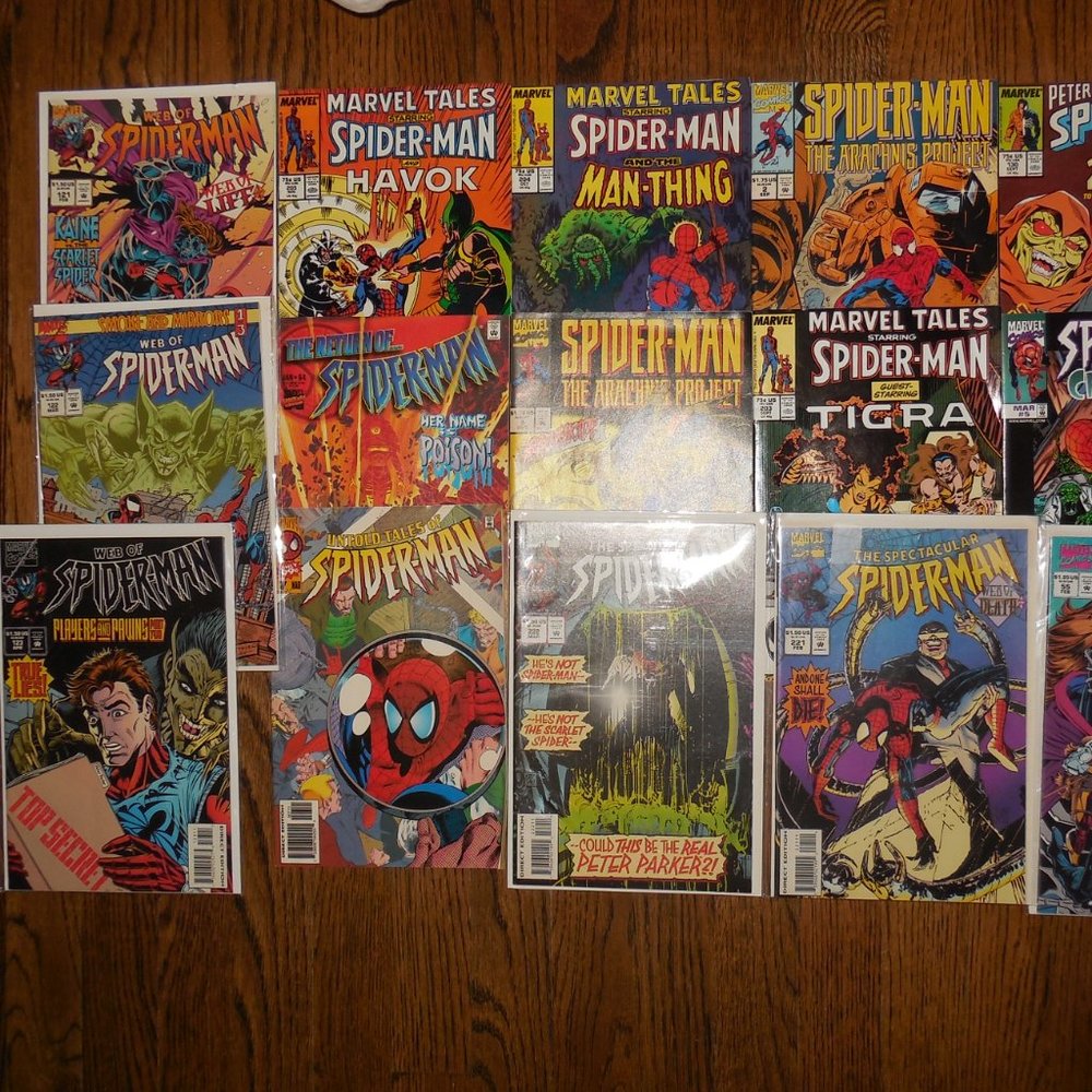 Spider-Man 15 Comic Books Lot 1980-1990s